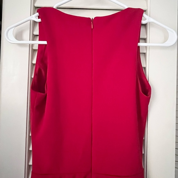 Vintage Love...Ady Red Asymmetrical Sleevless V-Neck Bodycon Dress Size XS - Picture 3 of 6